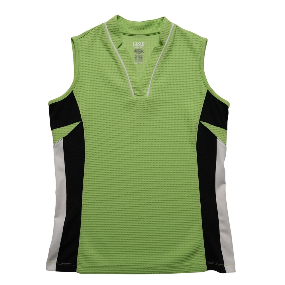 IZOD‎ Golf Top Women XS PerformX Cool FX Tank Green Tennis Waffle Knit